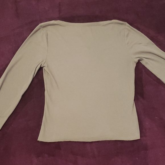 🔴 🆓️ FREE* Wild Fable Olive Scoop-Neck Henley 🔴 - Picture 7 of 8